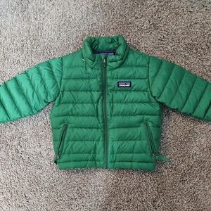 Patagonia green down jacket